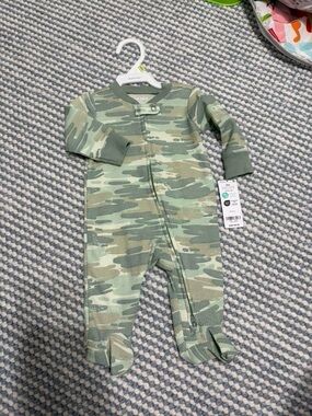 Carter's Green Camo Footed One-Piece